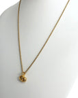 Christian D1OR CD Logo Stone Necklace Gold Vintage snnhc8