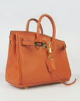 HMS Birkin 25cm Handbag 6068 orange golden