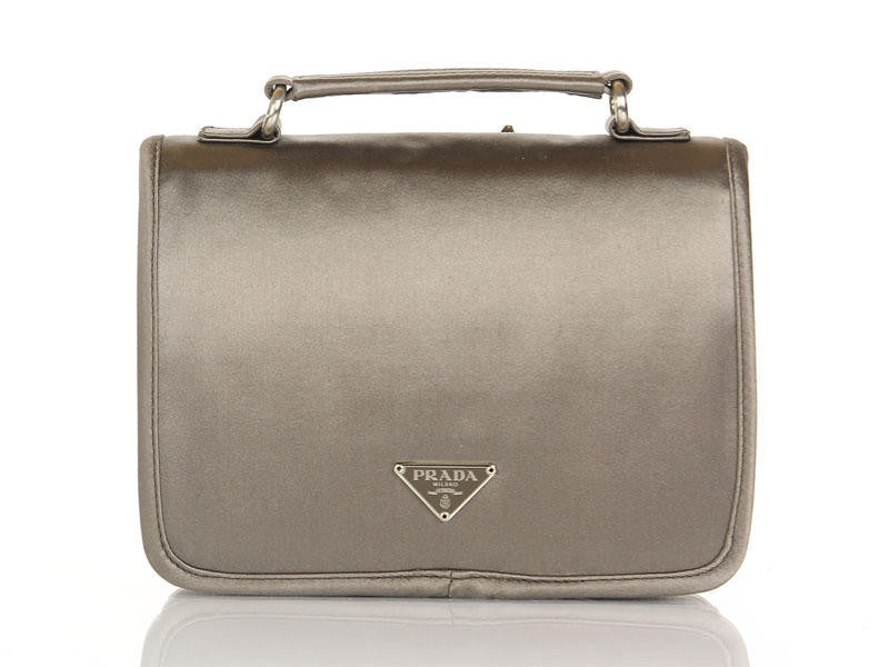 PRD Gray Satin Evening Bag