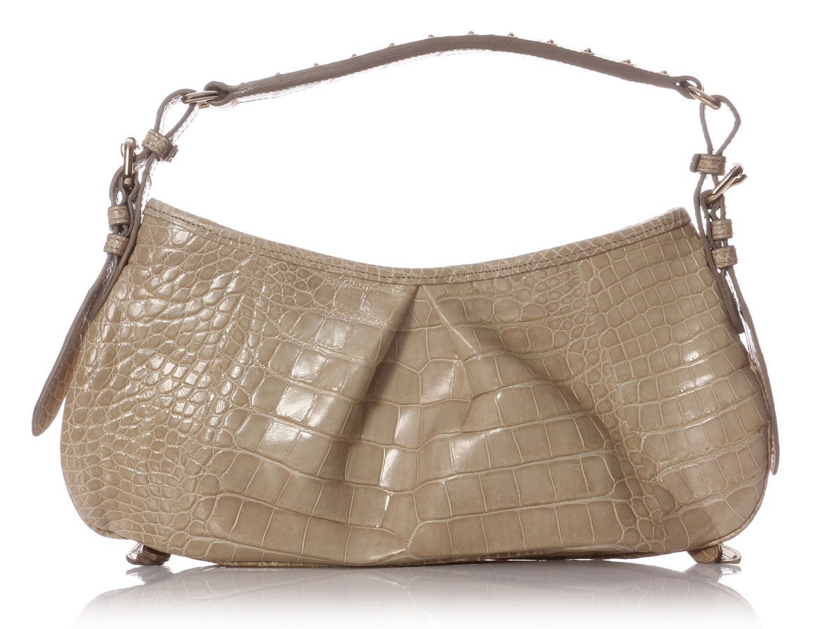 BBERRY Alligator Trench Shoulder Bag