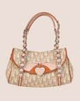 CHRISTIAN D1OR 2007 PINK & BEIGE ROMANTIQUE SHOULDER BAG