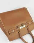 HMS Birkin 35cm Togo Leather Handbags Light Coffee Golden