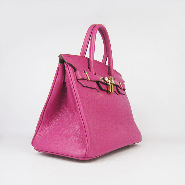 HMS Birkin 30cm Togo Leather Handbags Peach Golden