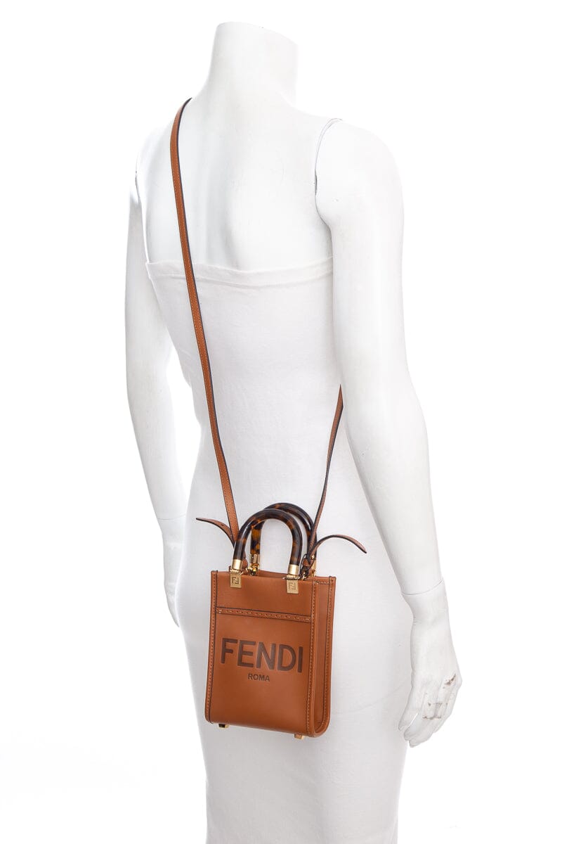 FNDI Brown Mini Sunshine Shopper Handbag
