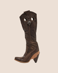 CHRISTIAN D1OR BROWN LEATHER WESTERN COWBOY BOOTS