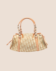 CHRISTIAN D1OR 2007 PINK & BEIGE ROMANTIQUE TROTTER HANDBAG