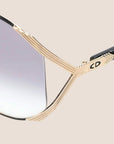 CHRISTIAN D1OR BLACK & GOLD OVERSIZED SUNGLASSES