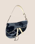 CHRISTIAN D1OR 2002 BLUE CAMOUFLAGE SADDLE BAG