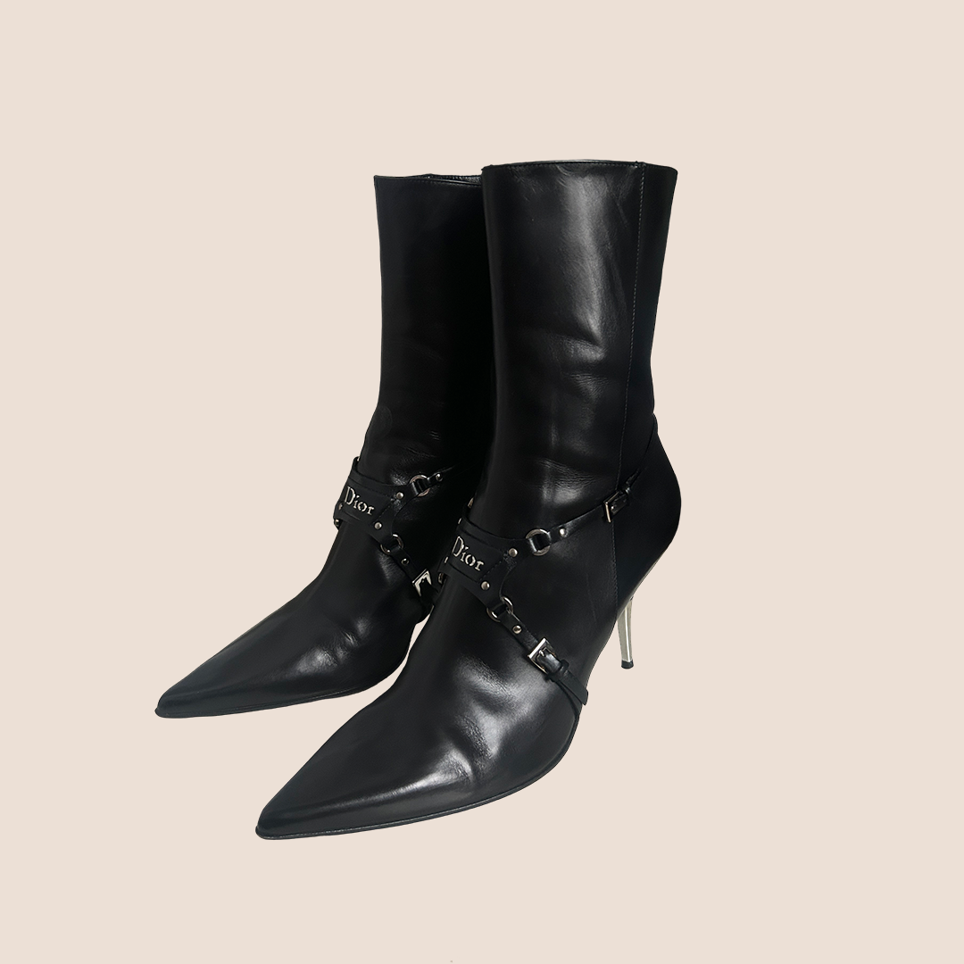 CHRISTIAN D1OR 2003 BLACK BONDAGE BOOTS
