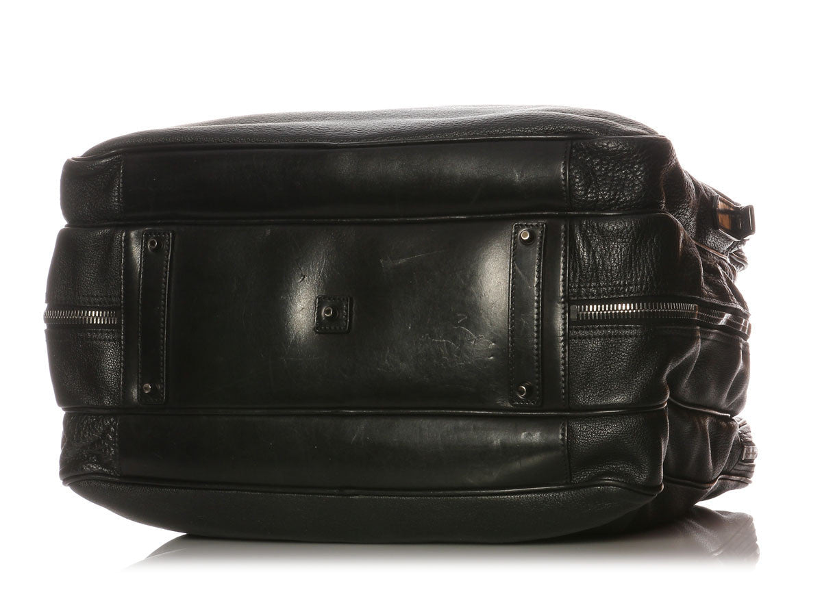 BBERRY Black Leather Suitcase