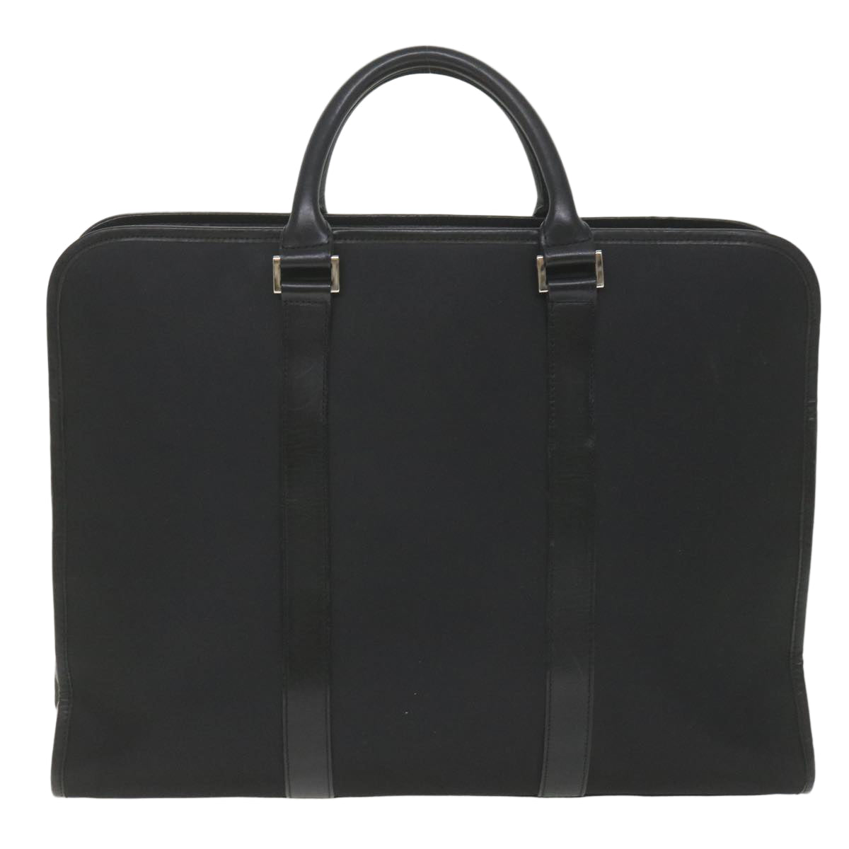 BBERRY Black Label Hand Bag Nylon Black Auth bs10089