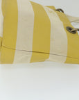 BBERRY Blue Label Tote Bag Canvas Yellow Auth bs10173