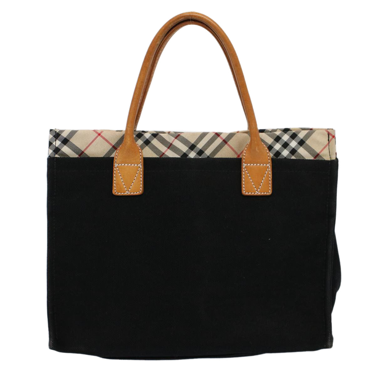 BBERRY Blue Label Hand Bag Canvas Black Auth bs10228