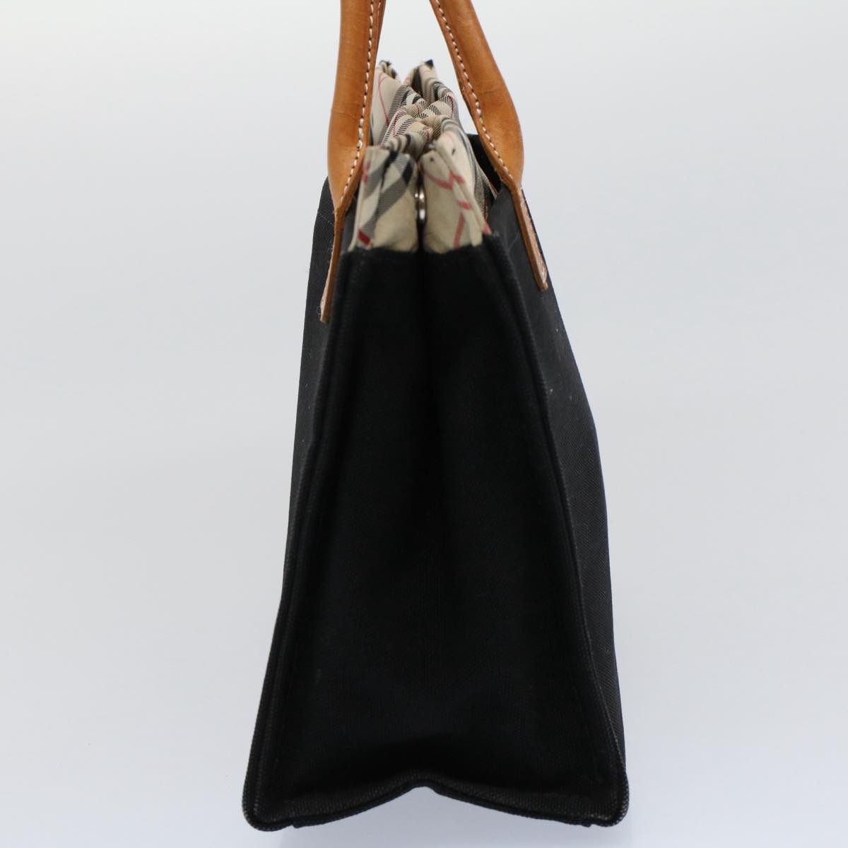 BBERRY Blue Label Hand Bag Canvas Black Auth bs10228