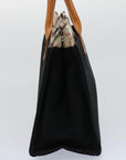 BBERRY Blue Label Hand Bag Canvas Black Auth bs10228