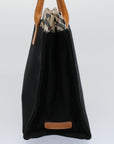 BBERRY Blue Label Hand Bag Canvas Black Auth bs10228