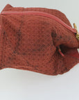 CHRISTIAN D1OR Canage Shoulder Bag Nylon Red Auth bs10264