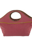 BBERRY Blue Label Hand Bag Canvas Red Auth bs10308