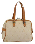BBERRY Blue Label Hand Bag Canvas Beige Auth bs10778
