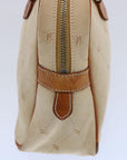 BBERRY Blue Label Hand Bag Canvas Beige Auth bs10778