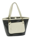BBERRY Blue Label Hand Bag Coated Canvas Black Auth bs11108