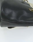 BBERRY Blue Label Hand Bag Coated Canvas Black Auth bs11108