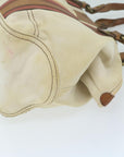 BBERRY Blue Label Tote Bag Canvas Beige Auth bs11502