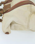 BBERRY Blue Label Tote Bag Canvas Beige Auth bs11502
