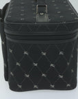 BBERRY Blue Label Vanity Hand Bag Canvas Black Auth bs11734