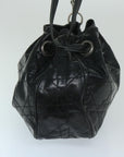 CHRISTIAN D1OR Canage Shoulder Bag patent Black Auth bs12459