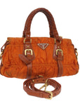 PRD Hand Bag Nylon 2way Orange Auth bs12509