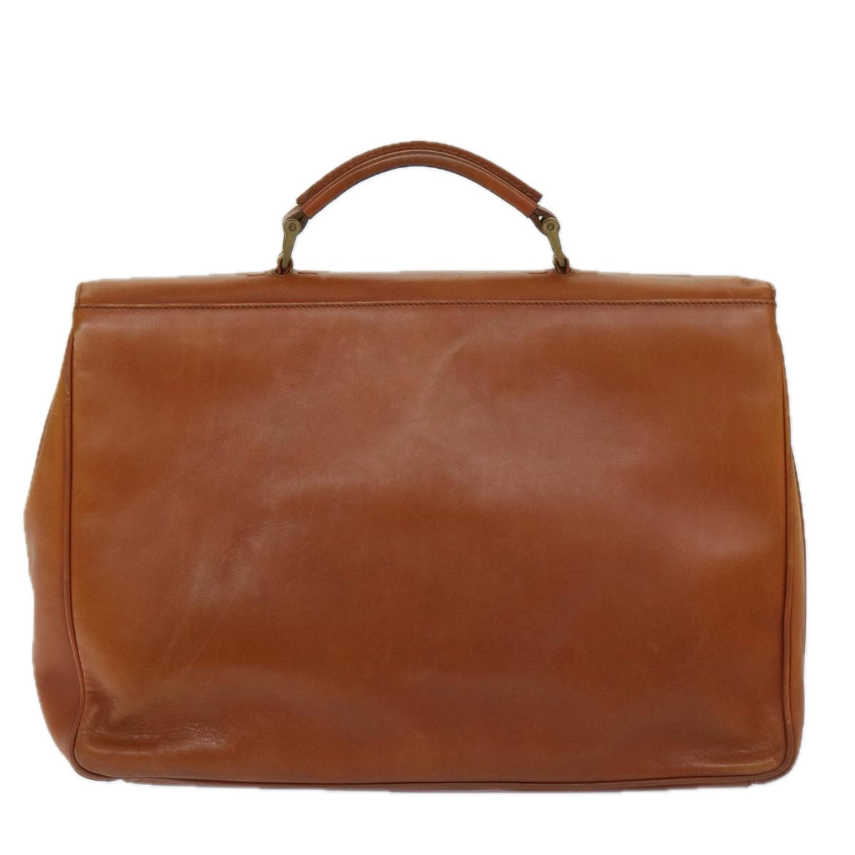 PRD Hand Bag Leather Brown Auth bs12617
