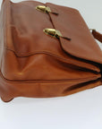 PRD Hand Bag Leather Brown Auth bs12617