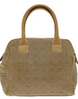 CHRISTIAN D1OR Canage Hand Bag Nylon Beige Auth bs12732