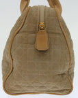 CHRISTIAN D1OR Canage Hand Bag Nylon Beige Auth bs12732