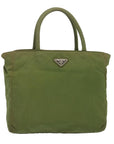 PRD Hand Bag Nylon Green Auth bs12827