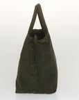 PRD Hand Bag Nylon Khaki Auth bs12828