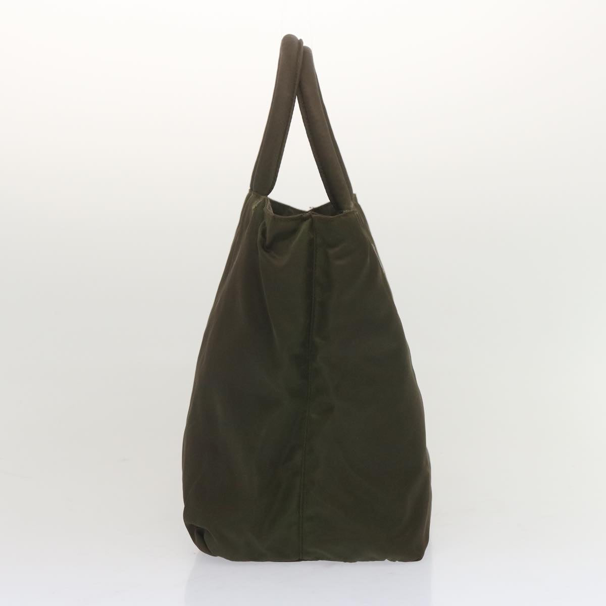 PRD Hand Bag Nylon Khaki Auth bs12828