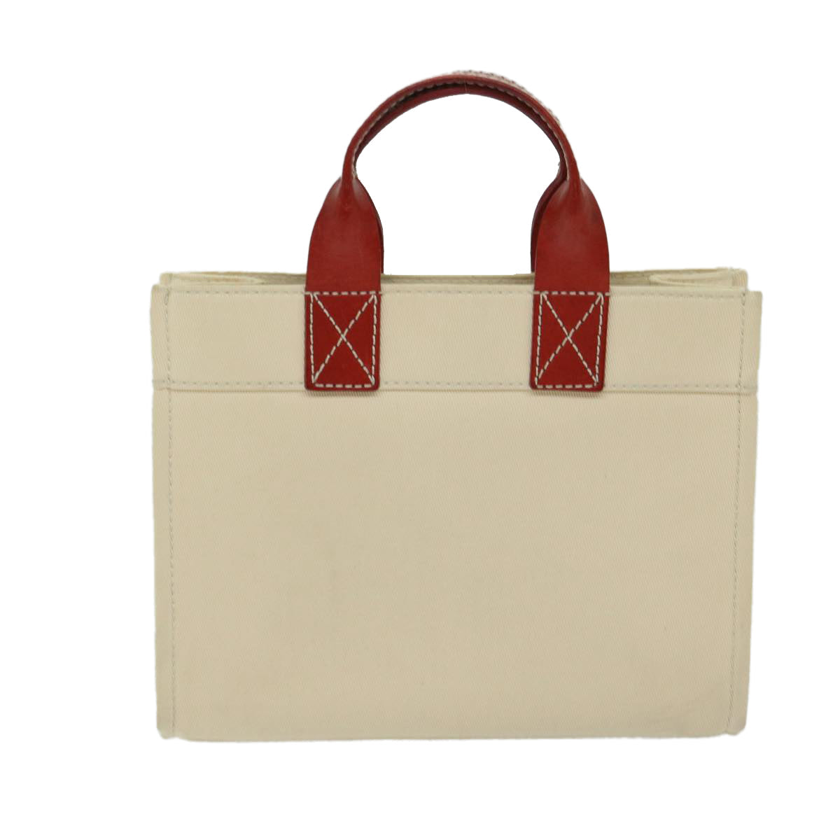 BBERRY Blue Label Hand Bag Canvas Beige Auth bs12954