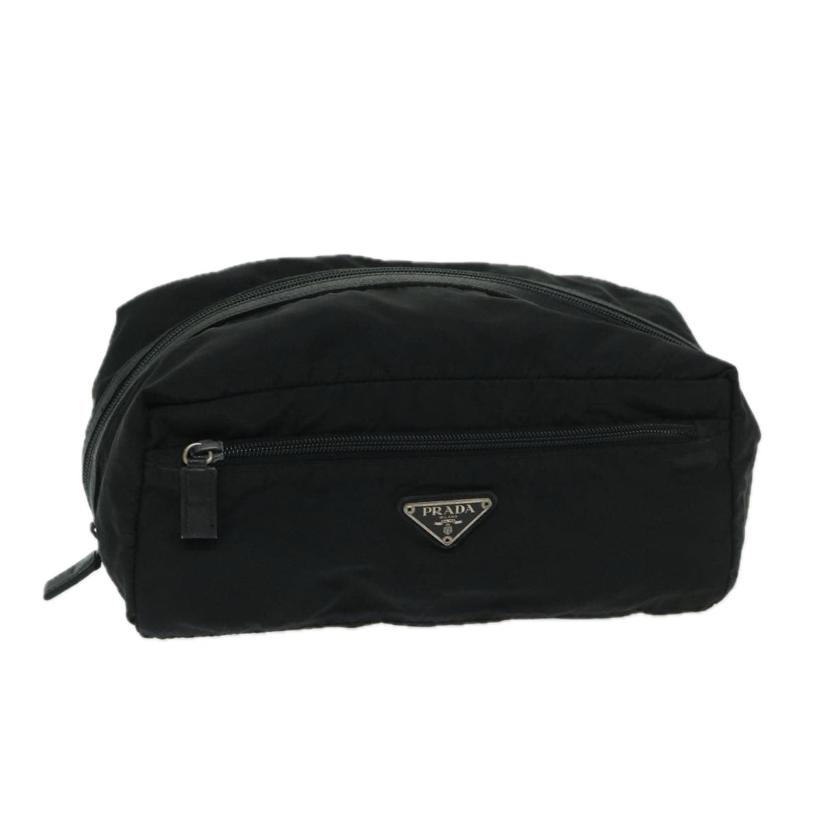 PRD Clutch Bag Nylon Black Auth bs13151