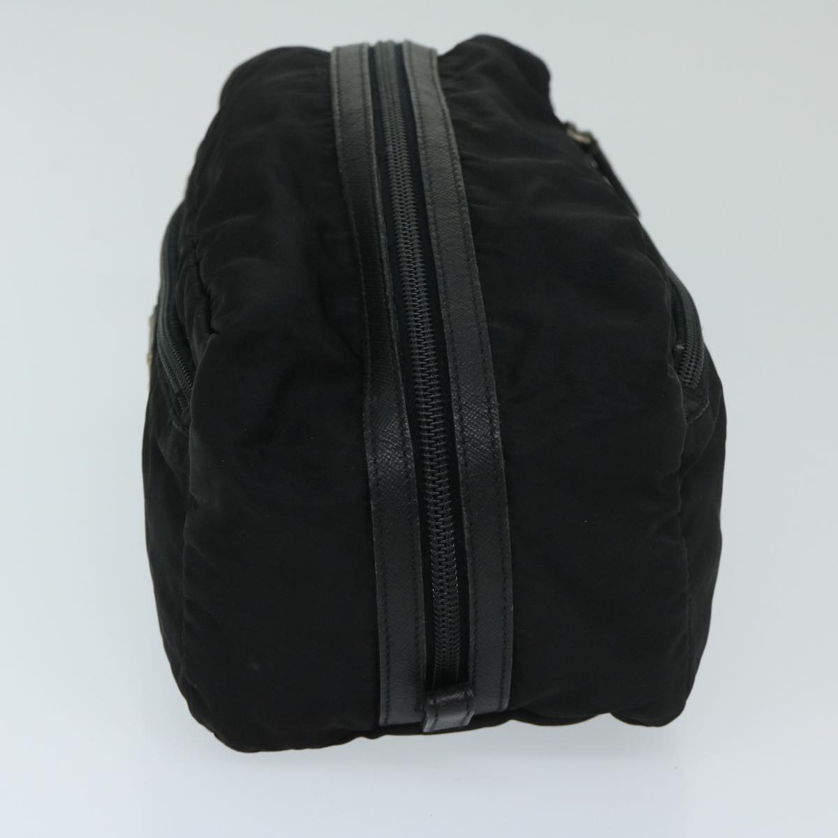 PRD Clutch Bag Nylon Black Auth bs13151