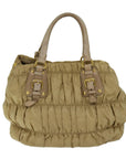 PRD Hand Bag Nylon 2way Beige Auth bs13154
