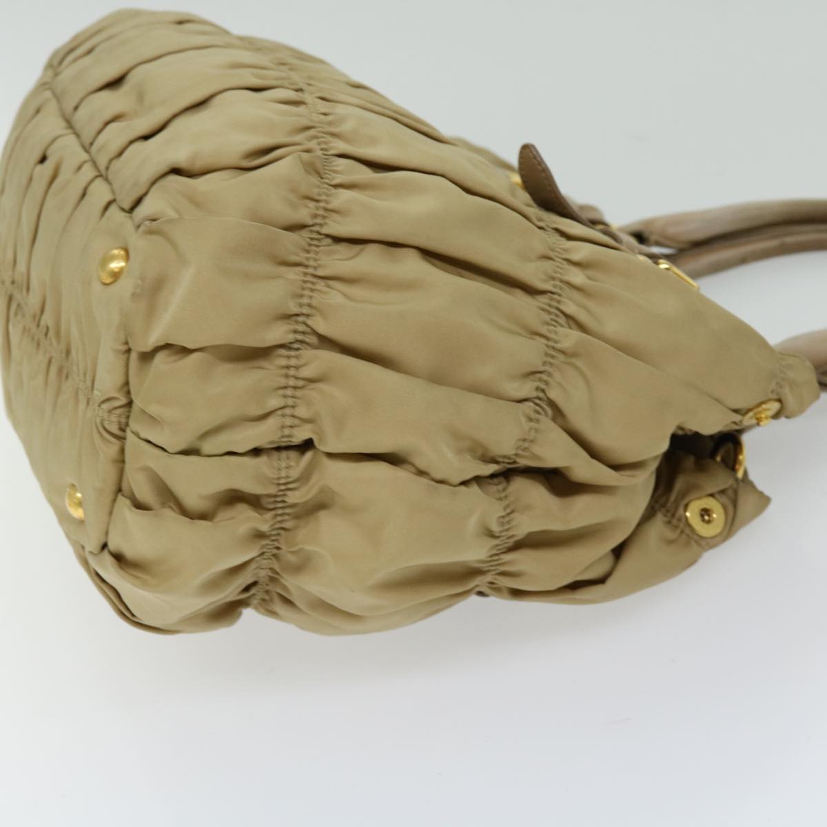 PRD Hand Bag Nylon 2way Beige Auth bs13154