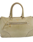 PRD Hand Bag Leather Gray Auth bs13155