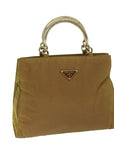 PRD Hand Bag Nylon Brown Auth bs13204