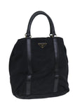 PRD Hand Bag Nylon Black Auth bs13283