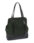 PRD Hand Bag Nylon Khaki Auth bs13301