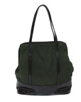 PRD Hand Bag Nylon Khaki Auth bs13301