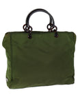 PRD Hand Bag Nylon Khaki Auth bs13320