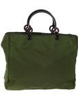 PRD Hand Bag Nylon Khaki Auth bs13320